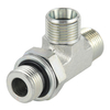 ACCH-OG / ADDH-OG / ACCH-OG/RN / ADDH-OG/RN Series Metric Male 24&deg; Cone Run Tee with Adjustable Stud End (ISO 6149-2)
