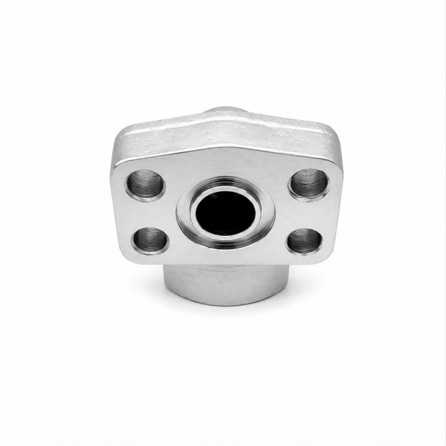 SAE 90&deg; 4-Bolt Flange to BSPP Female Thread Elbow