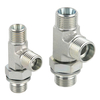 ACCH-OG / ADDH-OG / ACCH-OG/RN / ADDH-OG/RN Series Metric Male 24&deg; Cone Run Tee with Adjustable Stud End (ISO 6149-2)