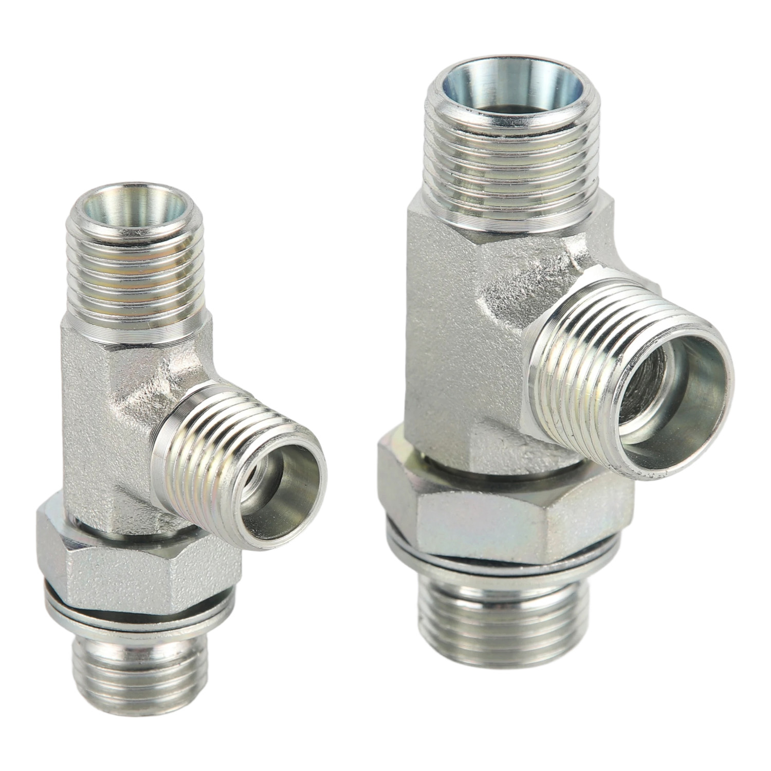 ACCH-OG / ADDH-OG / ACCH-OG/RN / ADDH-OG/RN Series Metric Male 24&deg; Cone Run Tee with Adjustable Stud End (ISO 6149-2)
