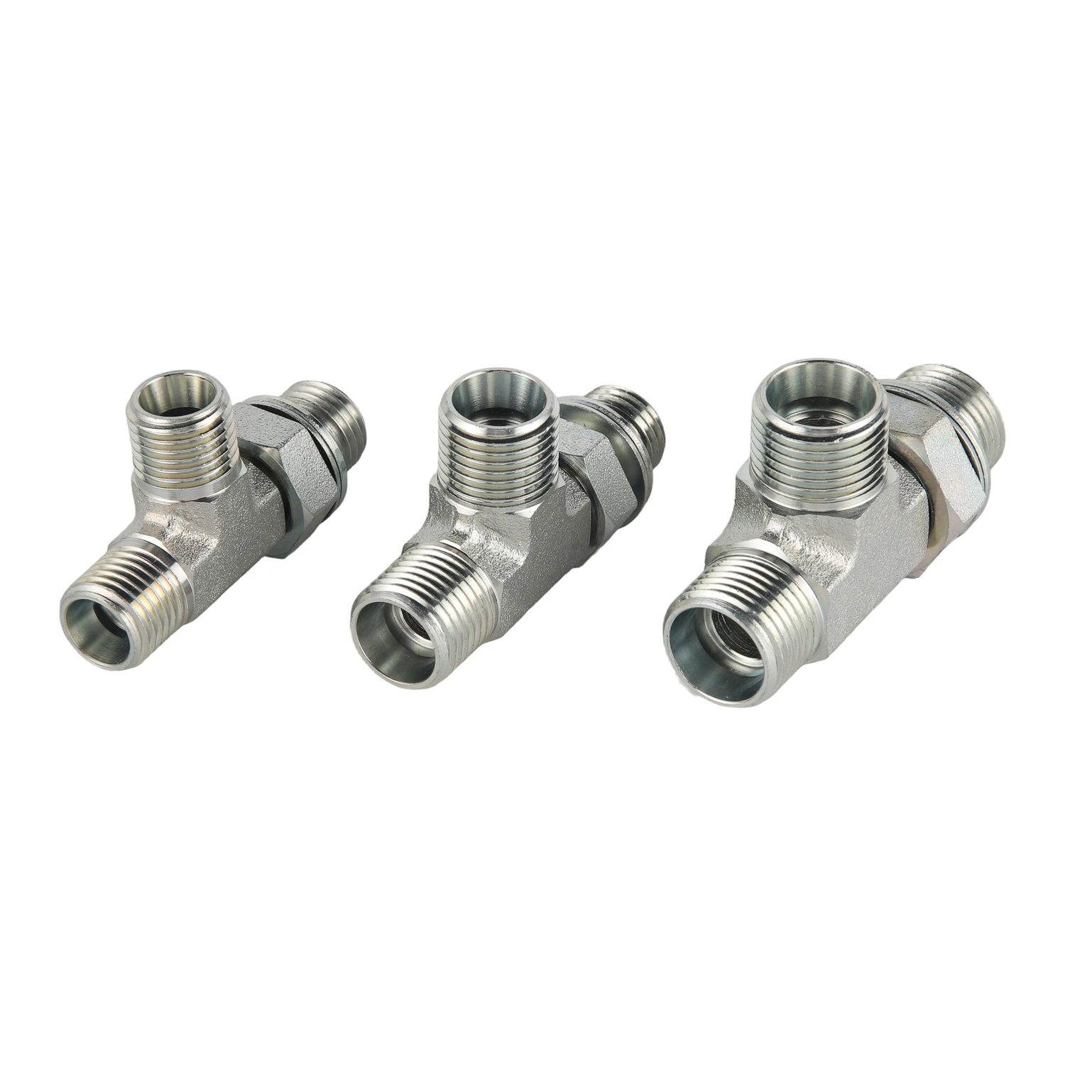 ACCH-OG / ADDH-OG / ACCH-OG/RN / ADDH-OG/RN Series Metric Male 24&deg; Cone Run Tee with Adjustable Stud End (ISO 6149-2)