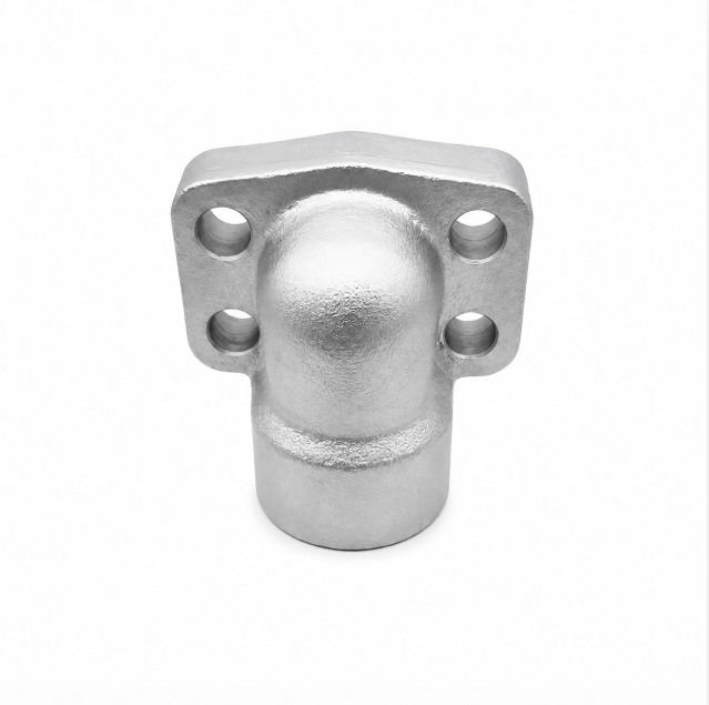 SAE 90&deg; 4-Bolt Flange to BSPP Female Thread Elbow